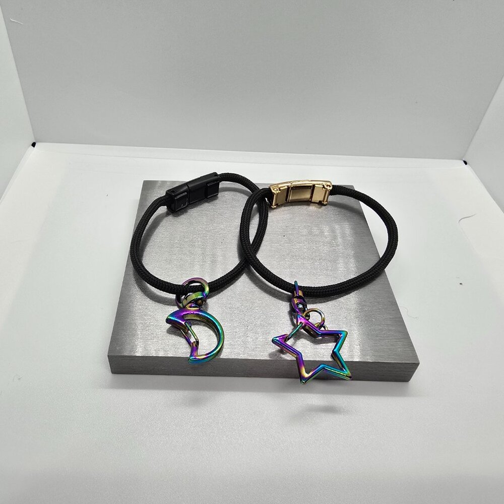 Paracord Moon and Star Friendship Bracelet